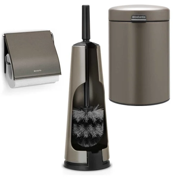 סט לשירותים פלטינום עם פח נתלה Brabantia