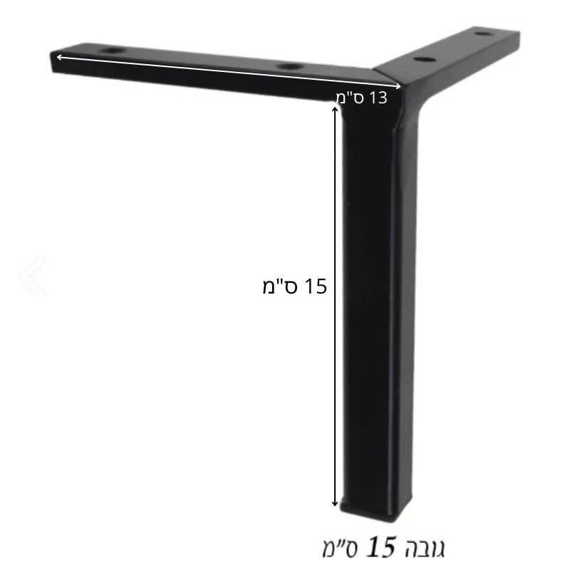רגליים לריהוט POLI שחור מט - גלגלים ורגליים