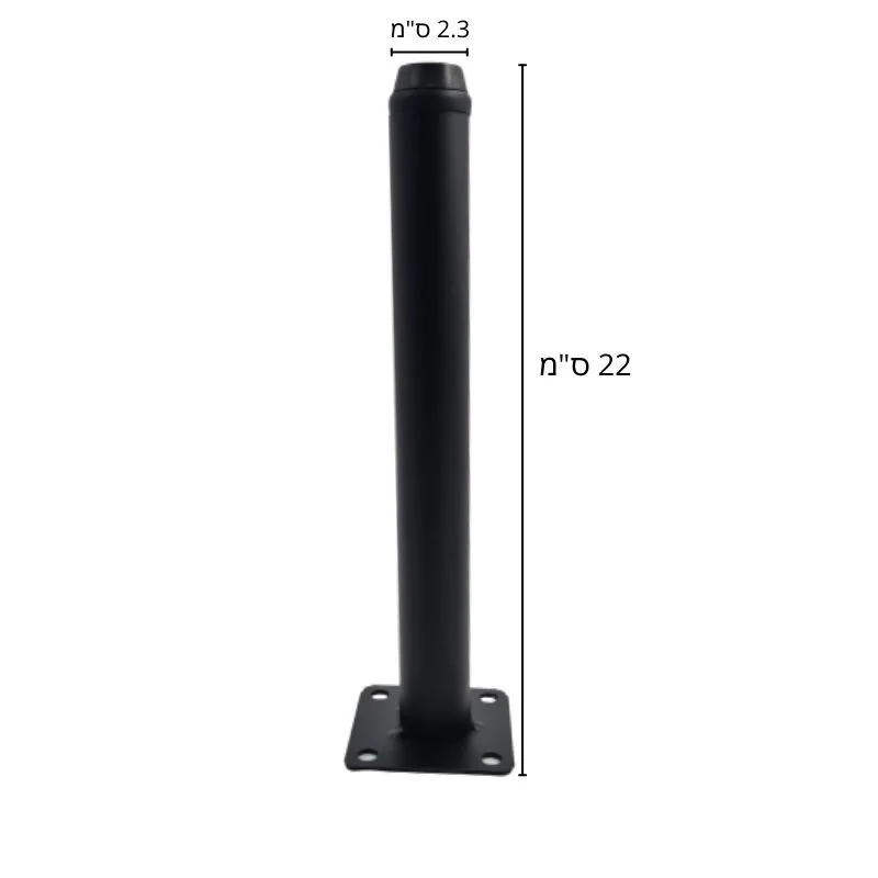 רגל מיטה שחור מתכונן 22 ס"מ - סמ
