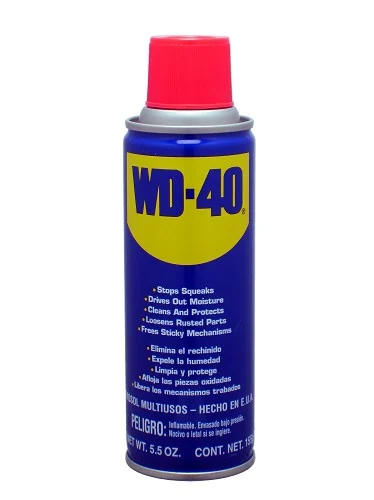 תרסיס שימון WD-40 תכולה 330 מ"ל לאלפי שימושים, (זז-קל) להסרת חלודה