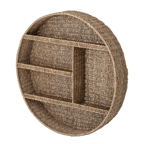 מדף דיספליי Grass עגול – קנה טבעי 82046281 Bloomingville - מדפים דקורטיביים