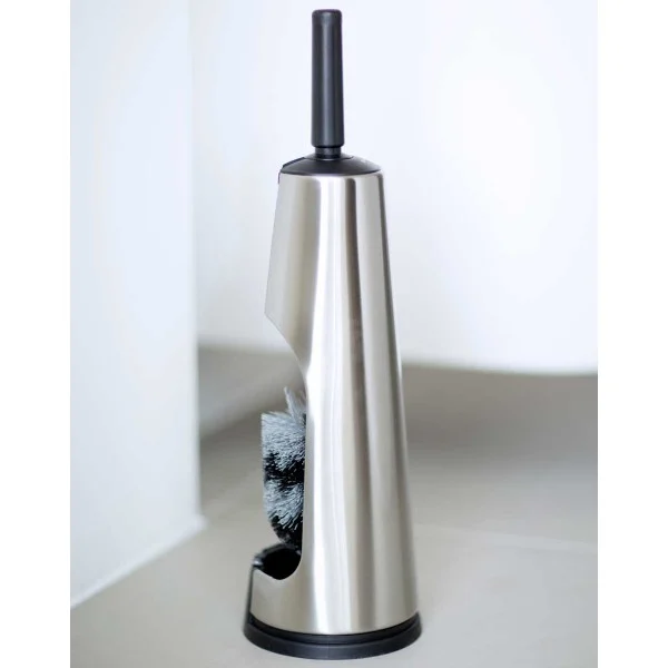 סט לשירותים ניקל מט Brabantia - toilet brush holder matt steel mood