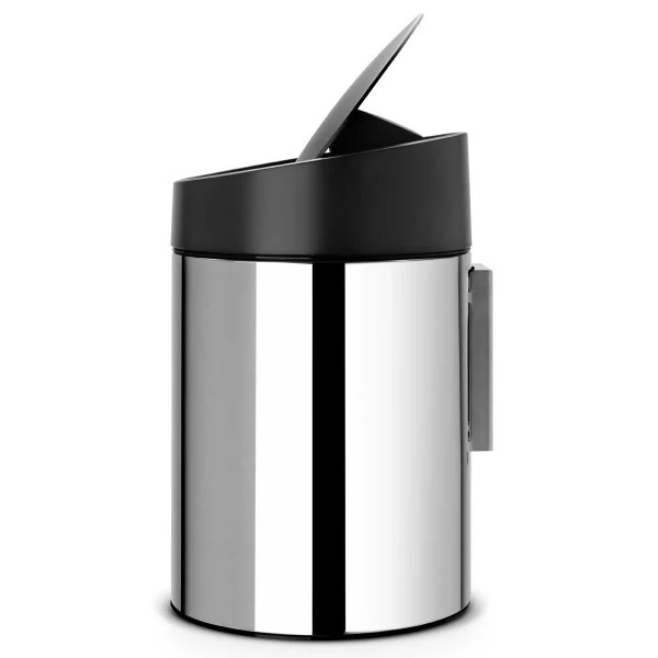 סט לשירותים ניקל מבריק עם פח נתלה Brabantia - תמונה 4