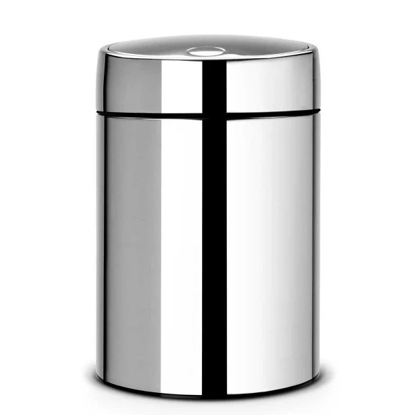 סט לשירותים נתלה ניקל מבריק Brabantia - slide bin de luxe 5l brilliant steel