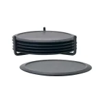6 תחתיות לכוסות עם מעמד – שחור 372055 Zone Denmark