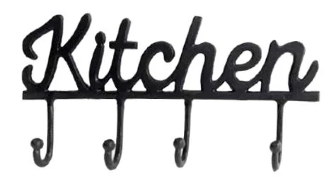 קולב רבעייה למטבח KITCHEN שחור - תמונה 2