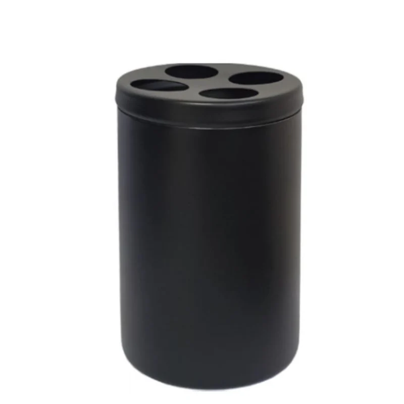 כוס למברשות שיניים עגולה BLACKY שחור מט