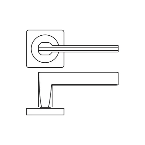 זוג ידיות לדלתות בניין Square