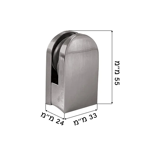 תפס זכוכית מעקה עגול צר