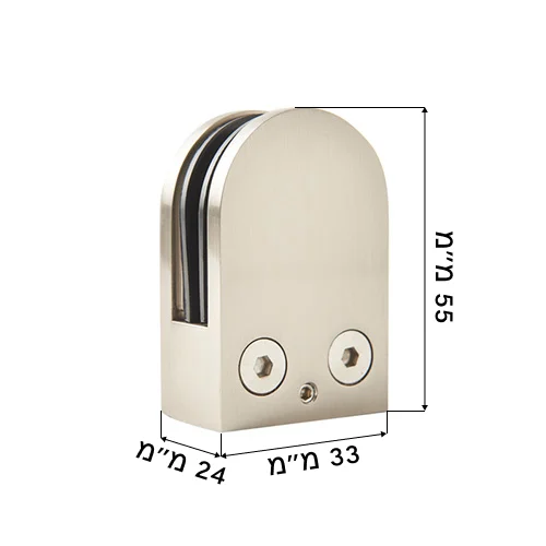 תפס זכוכית מעקה שטוח צר - פרזול למקלחונים וטרספה