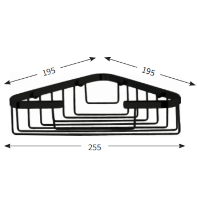 סל רשת פינתי דגם AS5018 – שחור מט