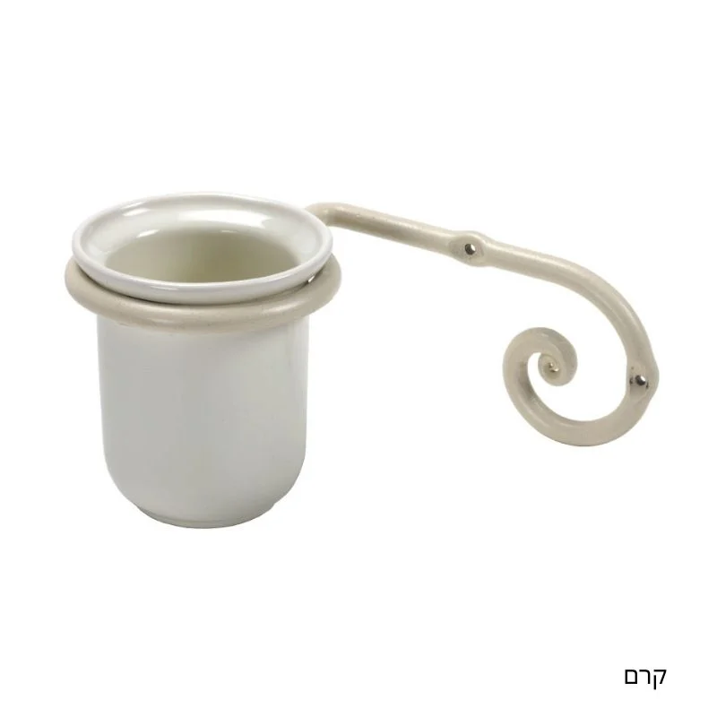 כוס למברשת שיניים תלויה עבודת יד נפחות שבלול - אביזרי אמבטיה תלויים