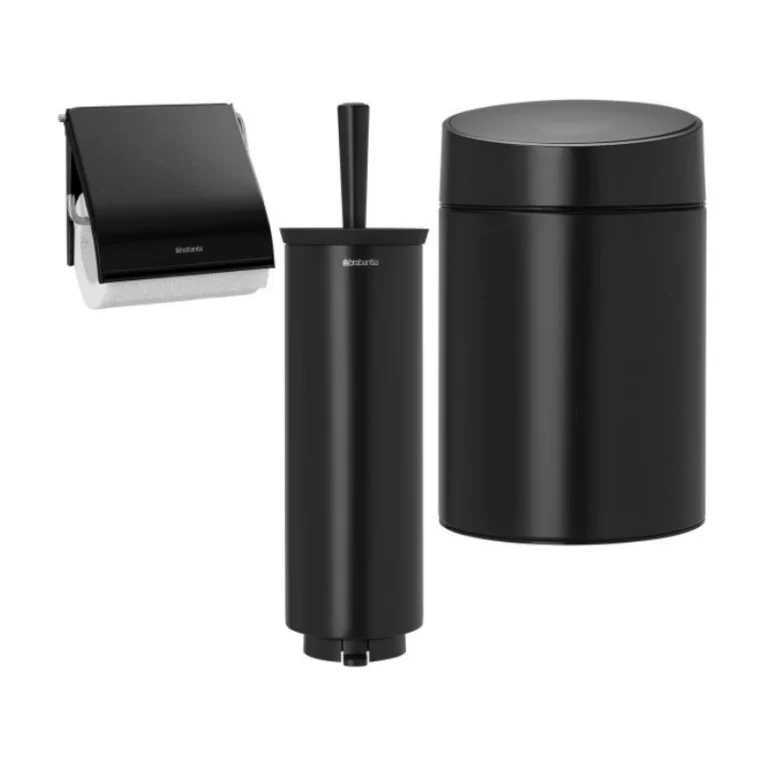 סט לשירותים נתלה שחור מט Brabantia
