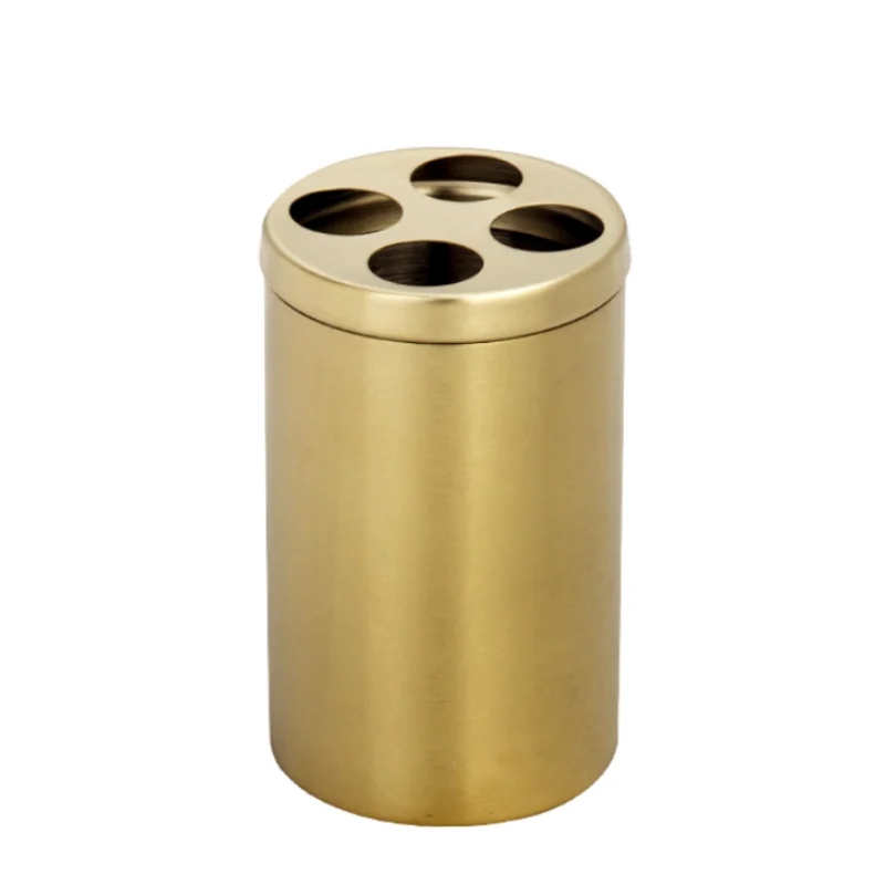 כוס למברשות שיניים עגולה GOLDY זהב מט