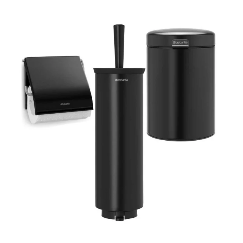 סט לשירותים נתלה שחור מט Brabantia - Untitled design