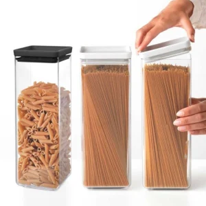 סט 3 מיכלי אחסון פלסטיק שקוף 2.5 ליטר Brabantia - ללא BPA