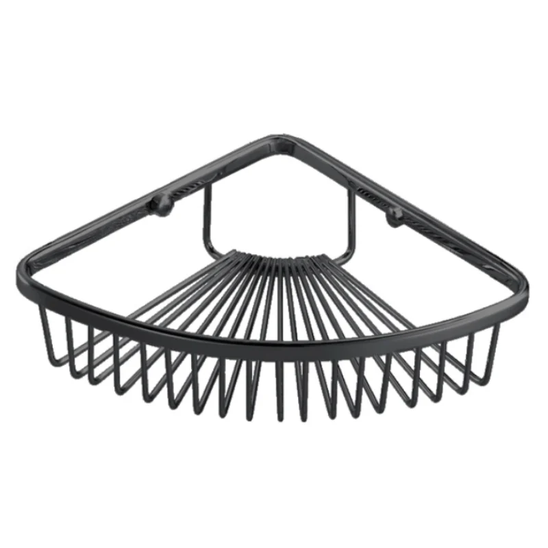 רשת מעוגלת פינתית למקלחת BLACK שחור