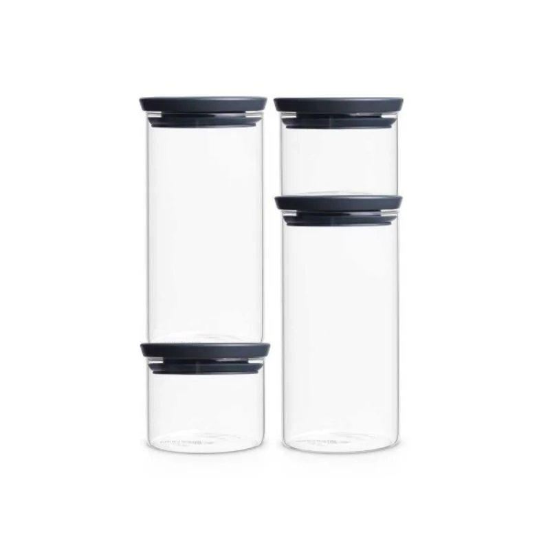 סט 4 מיכלי אחסון זכוכית 0.3 + 1.1 ליטר Brabantia