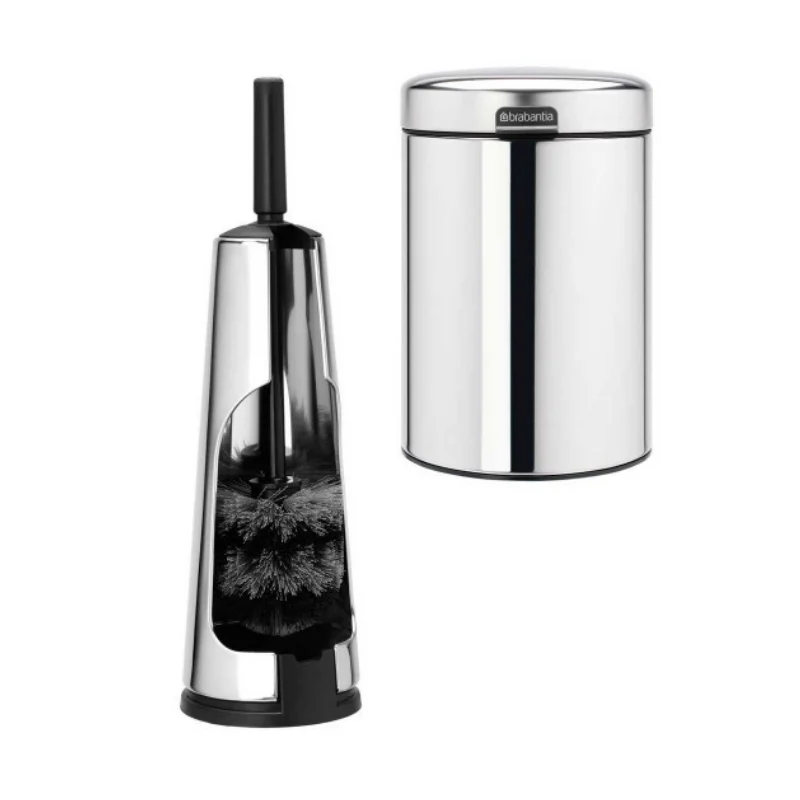 סט לשירותים ניקל מבריק עם פח נתלה Brabantia - Untitled design