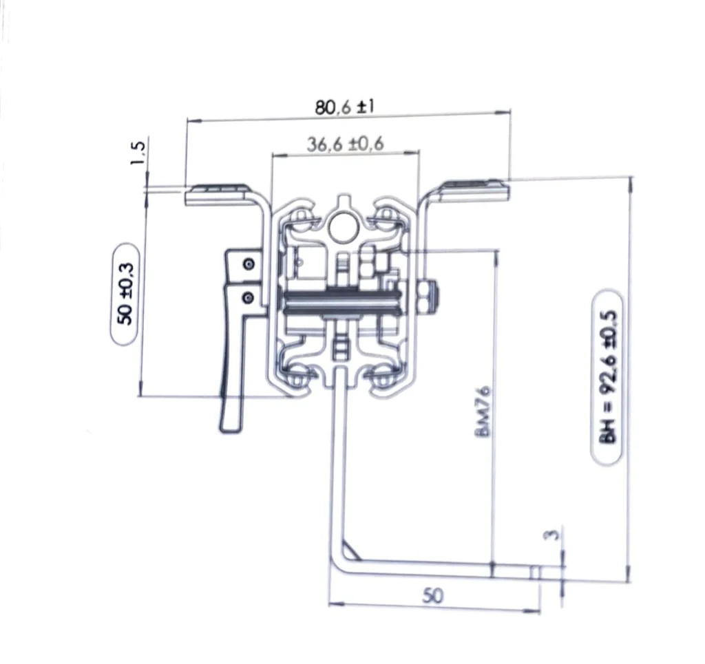 מסילת KOMBI-170/47 פתיחת אמצע רגליים מתפצלות - WhatsApp Image at ..