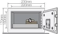 כספת מיני YALE - YSV DB1 Mini2 Safe drawing