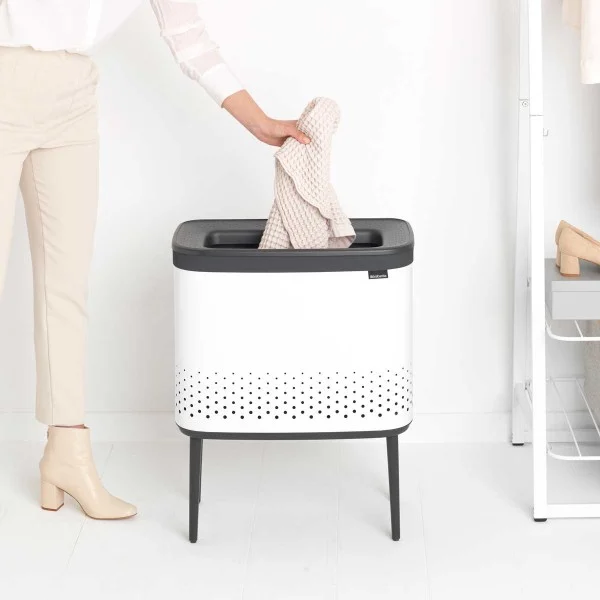 BO סל כביסה 60 ליטר Brabantia - bo laundry bin 60l white brabantia y