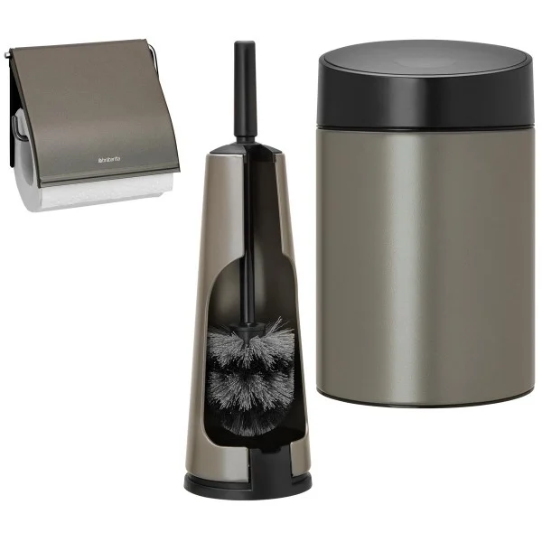 סט לשירותים פלטינום עם פח נתלה Brabantia