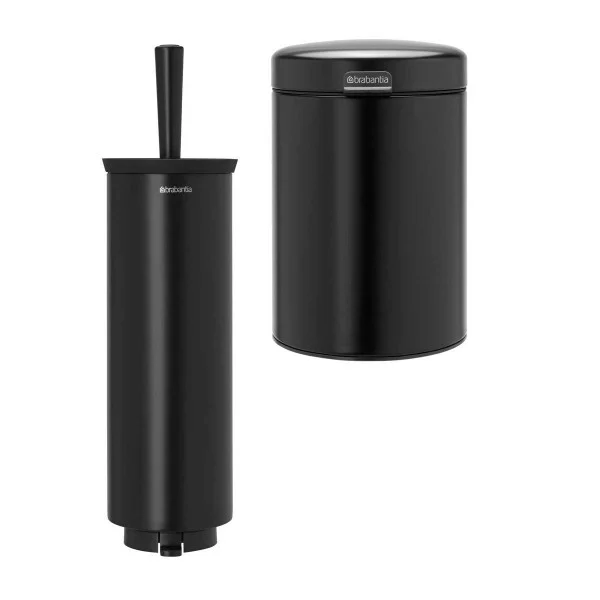 סט לשירותים נתלה שחור מט Brabantia