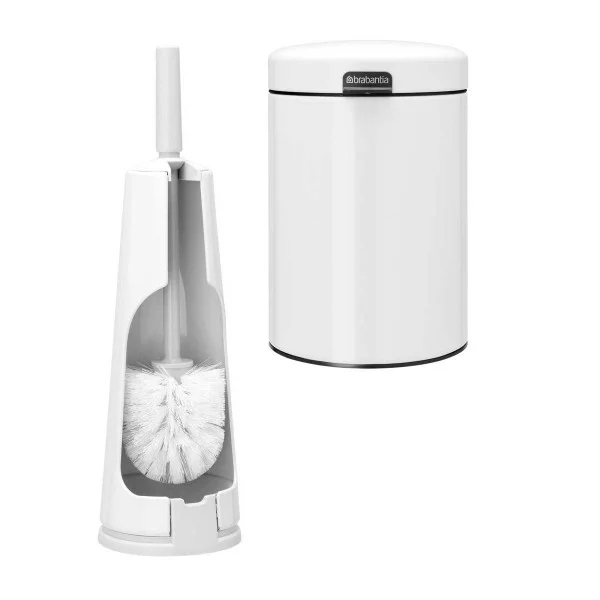 סט לשירותים לבן עם פח נתלה Brabantia