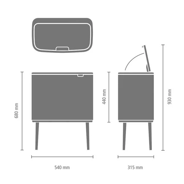 פח טאץ 36 BO ליטר Brabantia – תמונה 8