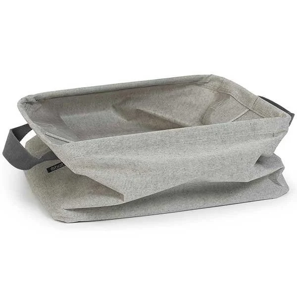 סל כביסה מתקפל 35 ליטר - brabantia foldable laundry basket 35l grey folded y