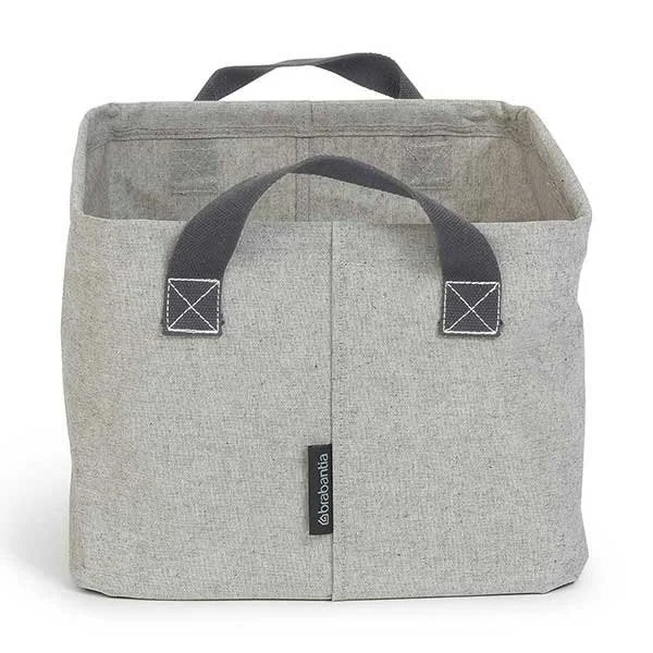 סל כביסה מתקפל 35 ליטר - brabantia foldable laundry basket 35l grey side y
