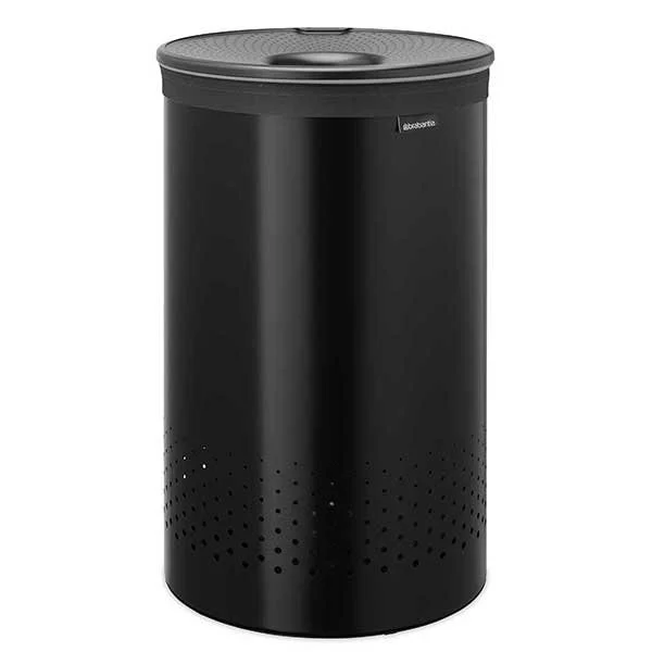 סל כביסה עגול 60 ליטר, שחור מט Brabantia - אמבטיה ורחצה