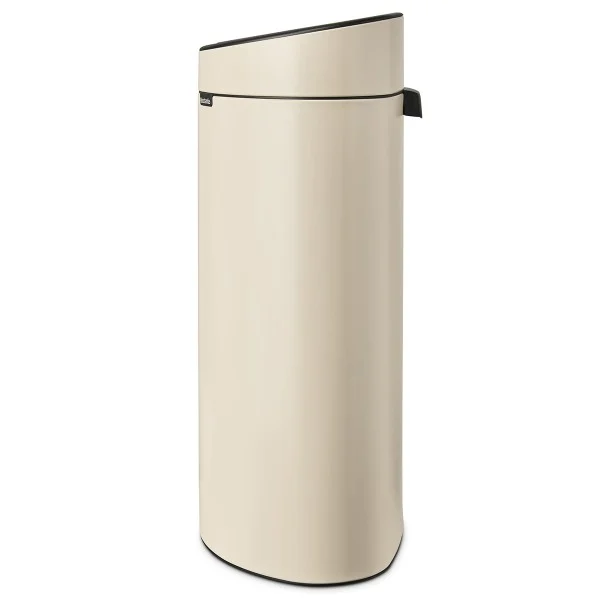 פח טאץ אובלי 40 ליטר Brabantia - brabantia oval touch bin new 40l soft beige side y