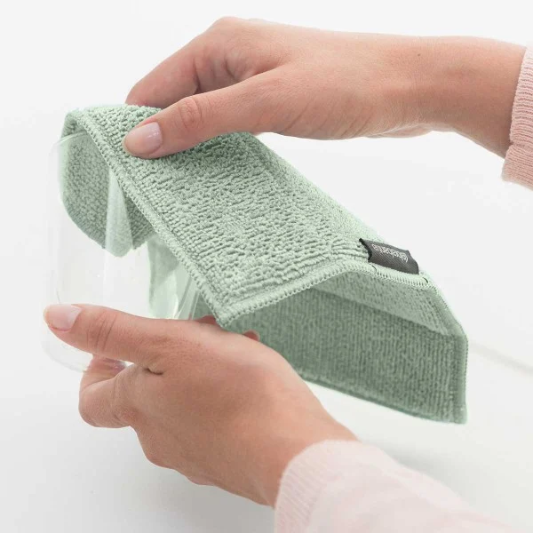 סט לייבוש כלים ירוק ג'ייד Brabantia - brabantia sinkside microfibre cleaning pads jade green y