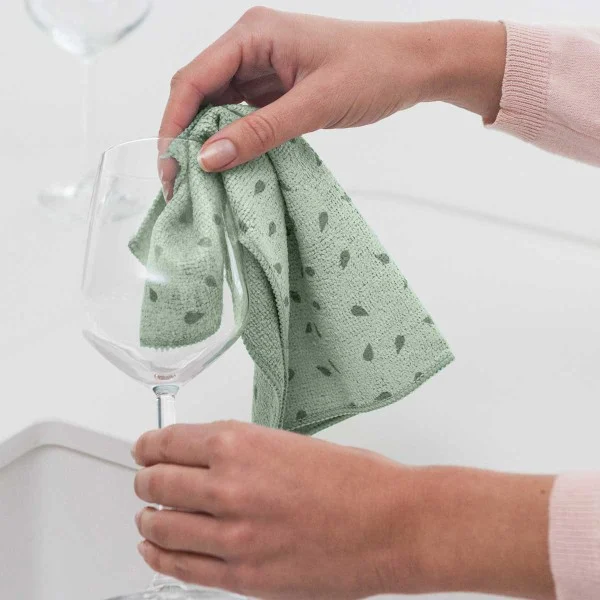 זוג מגבות מיקרופייבר למטבח לכלים Brabantia - brabantia sinkside microfibre dish cloths jade green y