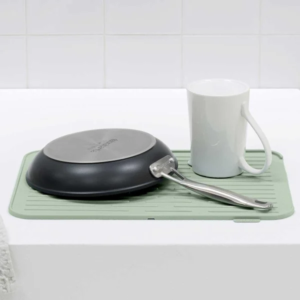 משטח לייבוש כלים סיליקון – Brabantia - brabantia sinkside silicone dish drying mat jade green y
