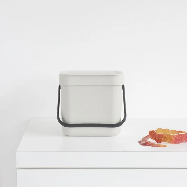 SORT & GO פח הפרדה 6 ליטר פלסטיק – Brabantia - brabantia sort and go waste bin 6l light grey y