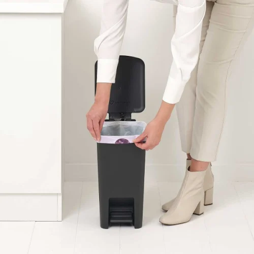 פח הפרדה StepUp פדל 10 ליטר פלסטיק Brabantia - brabantia stepup pedal bin 10l dark grey y