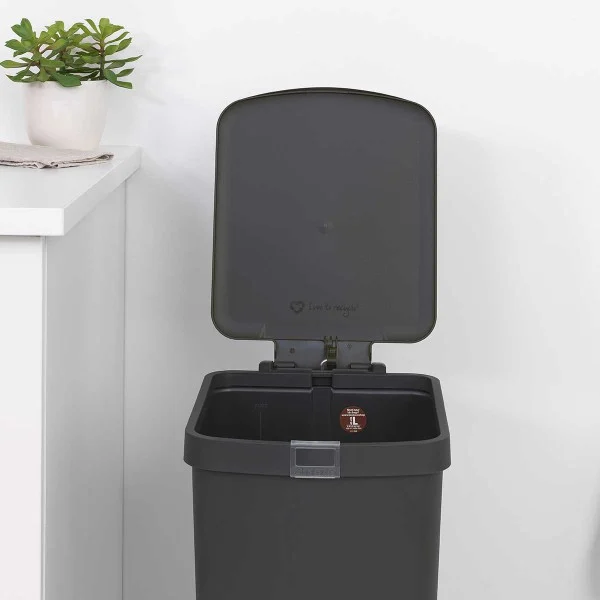 פח הפרדה StepUp פדל 40 ליטר פלסטיק Brabantia - brabantia stepup pedal bin 40l dark grey y