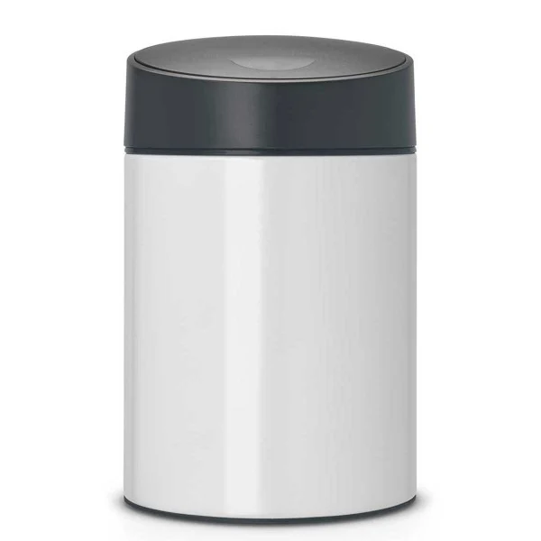 סט לשירותים לבן עם פח נתלה Brabantia - brabantia wall mounted slide bin matt black lid y