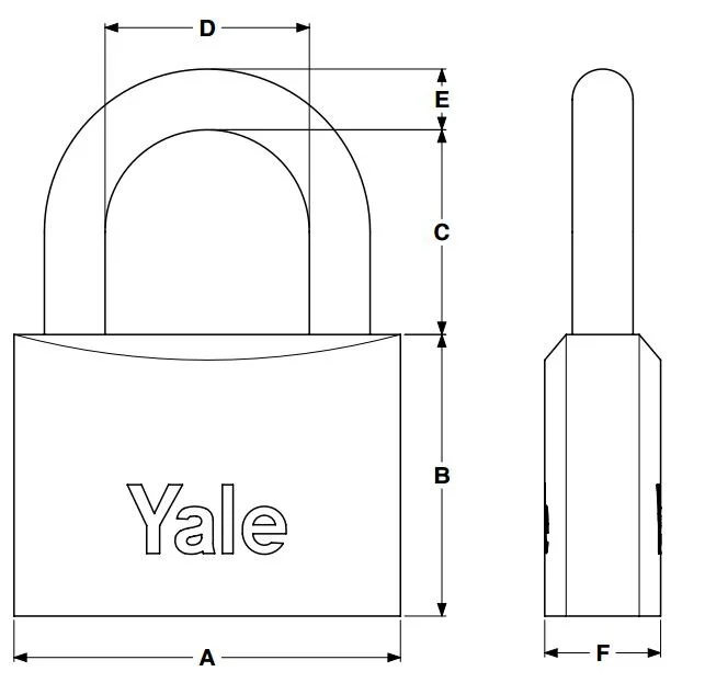 מנעולי תליה מפליז Yale - פרזול לדלתות