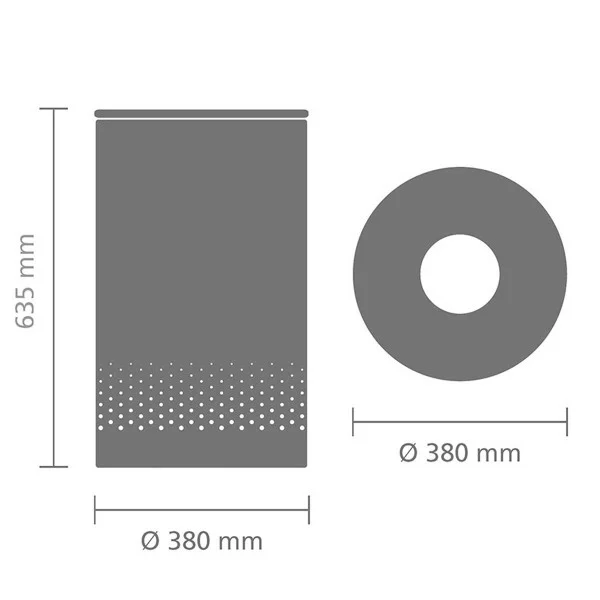 סל כביסה עגול 60 ליטר, שחור מט Brabantia – תמונה 5