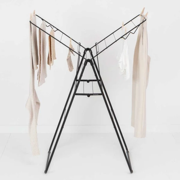מתלה כביסה מתקפל 15 מטר Brabantia HangOn - hangon drying rack 15m matt black brabantia y