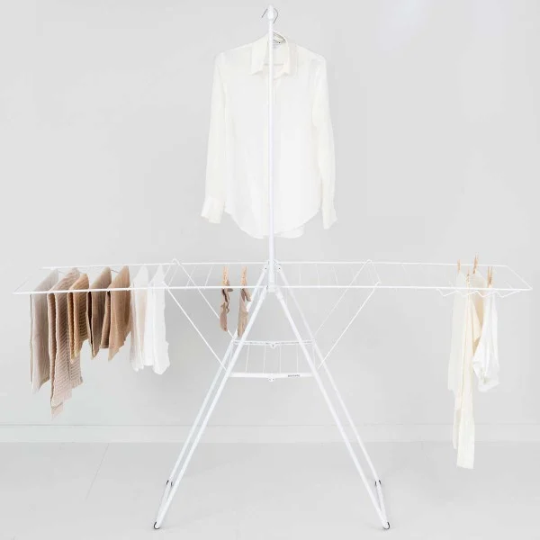 מתלה כביסה מתקפל 25 מטר עם מוט תלייה, Brabantia HangOn - hangon drying rack 25m with rod white brabantia y