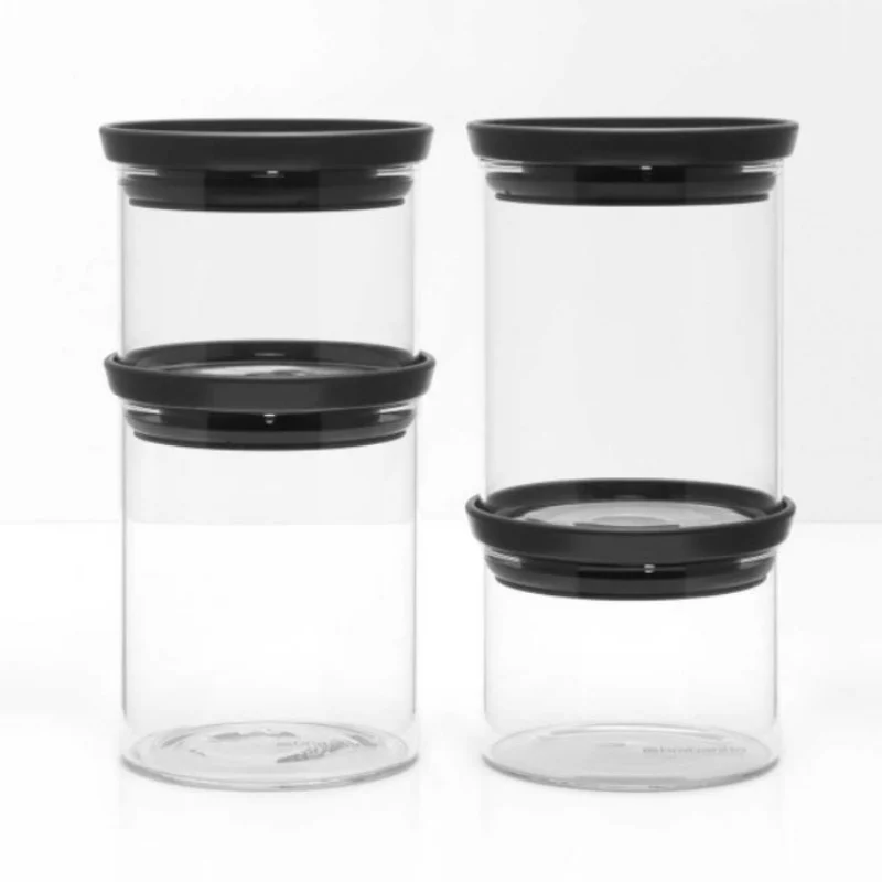 סט 4 מיכלי זכוכית 0.3 + 0.6 ליטר Brabantia - אחסון מזון