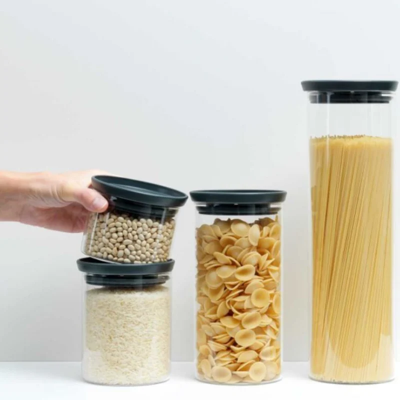 סט 4 מיכלי אחסון זכוכית 0.3+0.6+1.1+1.9 ליטר Brabantia