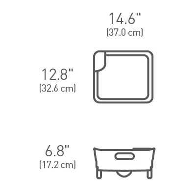 מתקן לייבוש כלים קומפקט - l simplehuman kt1154 dishrack steel frame