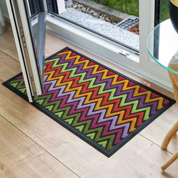 שטיח סף 45/75 ס״מ זיגזג צבעוני LAKO - lako doormat colourful zigzag y s11530105 mood top