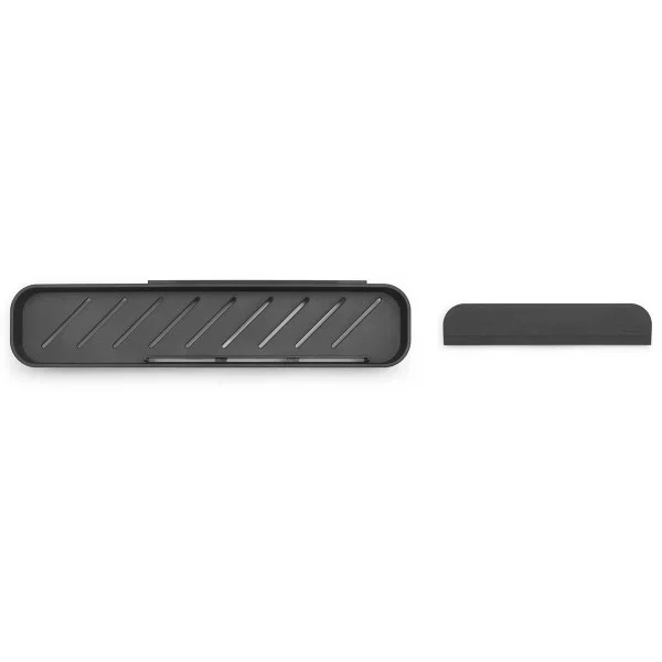 מדף למקלחת עם מגב Brabantia MindSet - mindset shower shelf with squeegee dark grey brabantia y